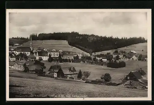 AK Schönwald / Schwarzwald, Ortsansicht aus der Vogelschau