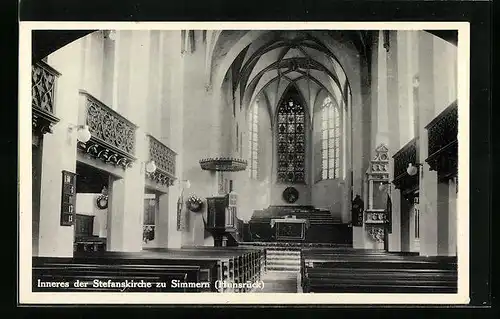 AK Simmern / Hunsrück, Inneres der Stefanskirche