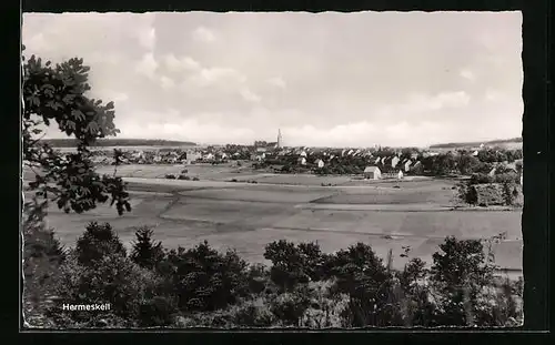 AK Hermeskeil, Ortsansicht aus der Vogelschau