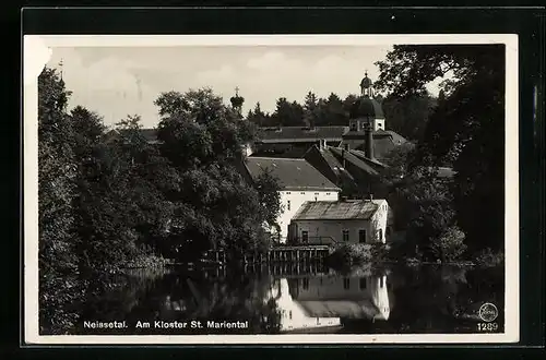 AK Ostritz / Sa., Neissetal am Kloster St. Mariental