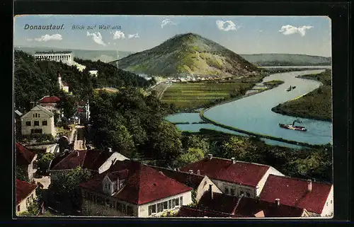 AK Donaustauf, Blick auf Walhalla