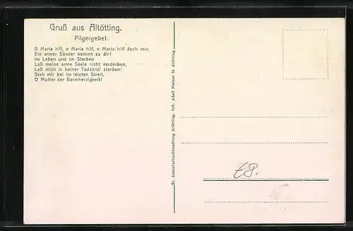 AK Altötting, Lichterprozession um den Kapellplatz