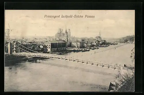 AK Passau, Prinzregent Luitpold-Brücke