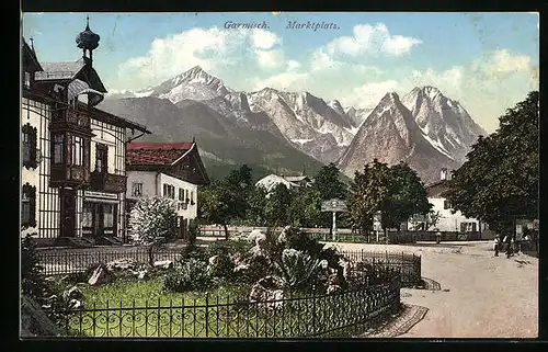 AK Garmisch, Marktplatz