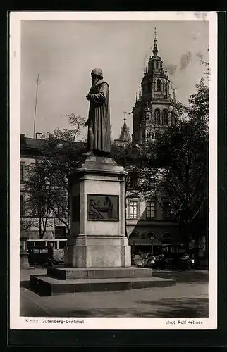 AK Mainz, Gutenberg-Denkmal