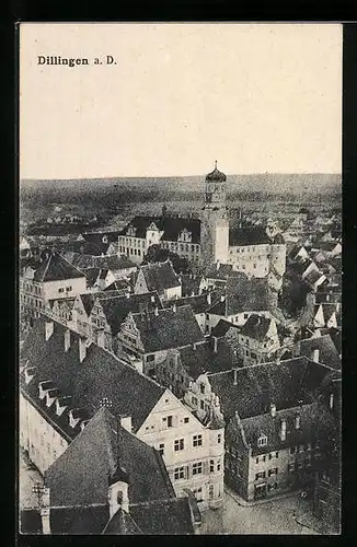 AK Dillingen a. D., Ortsansicht aus der Vogelschau