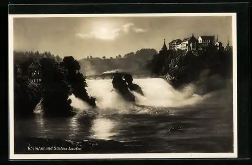 AK Schaffhausen, Rheinfall und Schloss Laufen, Wasserfall