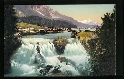 AK Sankt Moritz, Der Innfall, Wasserfall