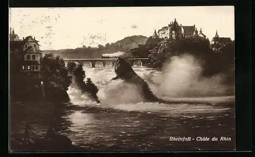 AK Schaffhausen, Rheinfall, Wasserfall