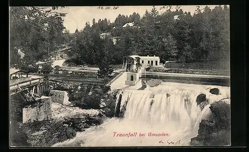 AK Gmunden, Traunfall, Wasserfall