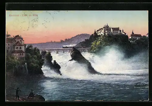 AK Schaffhausen, Rheinfall, Wasserfall