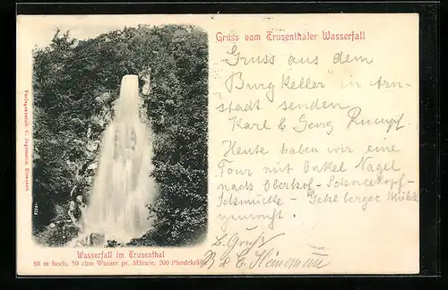 AK Trusenthal / Thür., Trusenthaler Wasserfall
