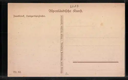 AK Innsbruck, Hungerburgbahn, Bergbahn