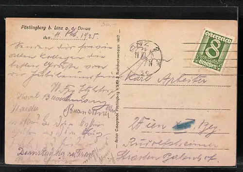 AK Linz a. d. Donau, Bergbahn auf dem Pöstlingberg