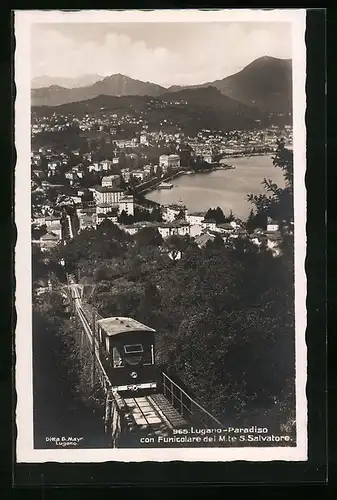 AK Lugano-Paradiso, Funicolare del Monte S. Salvatore, Bergbahn
