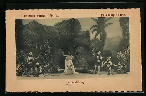 AK Oberammergau, Passionsspiele 1900, Auferstehung