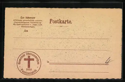 AK Oberammergau, Passionsspiele 1900, Auferstehung