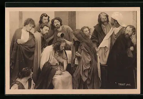 AK Oberammergau, Passionsspiele 1922, Salbung