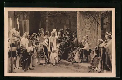 AK Oberammergau, Passionsspiele 1922, Jesus vor Herodes