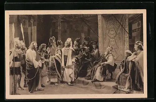 AK Oberammergau, Passionsspiele 1922, Jesus vor Herodes