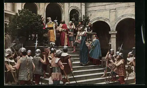 AK Oberammergau, Passionsspiele 1922, Jesus vor Annas