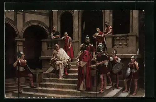 AK Oberammergau, Passionsspiele 1922, Jesus vor Pilatus