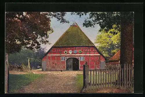 Künstler-AK Photochromie Nr. 4690: Bauernhaus