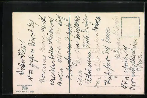 Künstler-AK Photochromie Nr. 4897: Obstbäume im Frühling