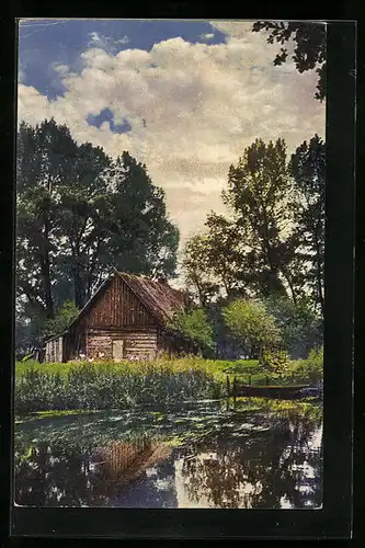 Künstler-AK Photochromie Nr. 4369: Haus am See