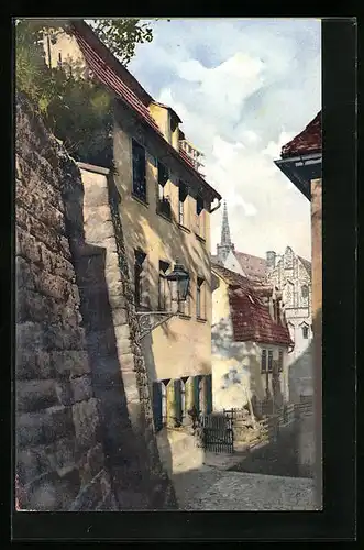 Künstler-AK Photochromie Nr. 1540: Alt-Meissen, An den roten Stufen