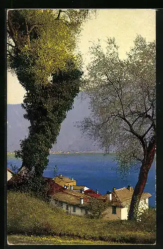 Künstler-AK Photochromie Nr. 3294: Gandria, Lago di Lugano