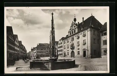 AK Rottenburg a. N., auf dem Marktplatz