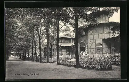 AK Bad Hamm, auf der Promenade am Soolbad