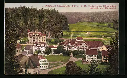 AK Friedenweiler, Stationen der Höllentalbahn, Neustadt und Röthenbach