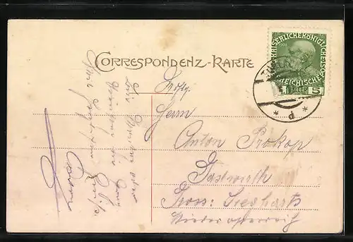 AK Toblach, Panorama mit Kirche