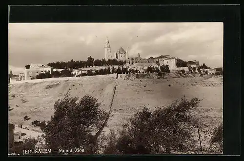 AK Jerusalem, Blick auf den Berg Zion