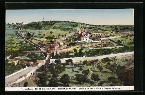 AK Jerusalem, Blick auf den Ölberg