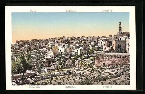 AK Bethlehem, Generalansicht der Stadt