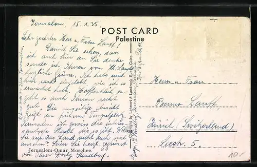 AK Jerusalem, Mosque of Omar