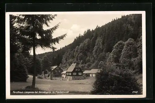 AK Geroldsgrün / Frankenwald, Forsthaus Gasthaus Langenau