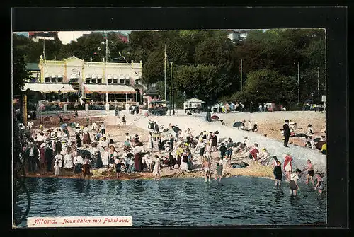 AK Hamburg-Altona, Neumühlen mit Fährhaus