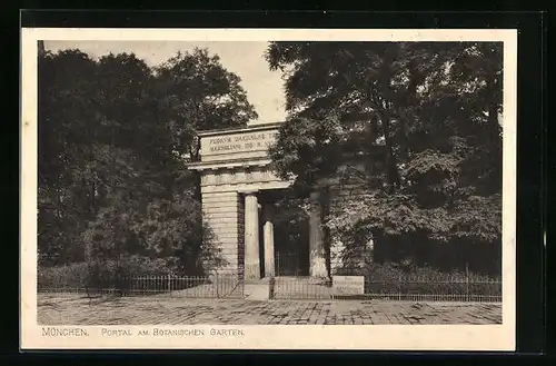 AK München, Portal am Botanischen Garten