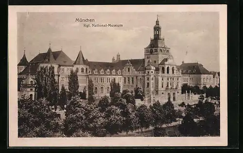 AK München, Blick auf das Kgl. National-Museum