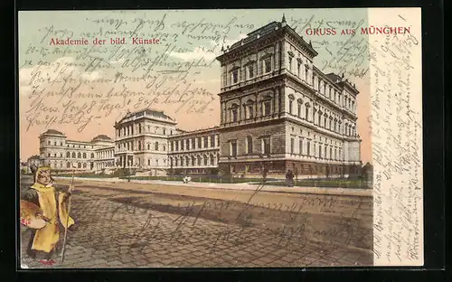 AK München, Akademie der bild. Künste, Münchner Kindl