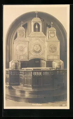 AK München, Deutsches Museum, Die imposante Kunstuhr