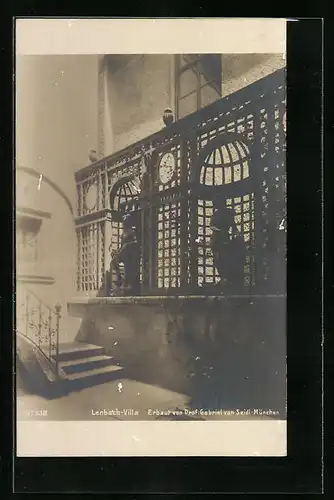 AK München, Teilansicht der Lenbach-Villa, erbaut von Prof. Gabriel von Seidl