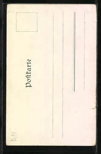 AK München, Partie am Marienplatz mit der Peterskirche