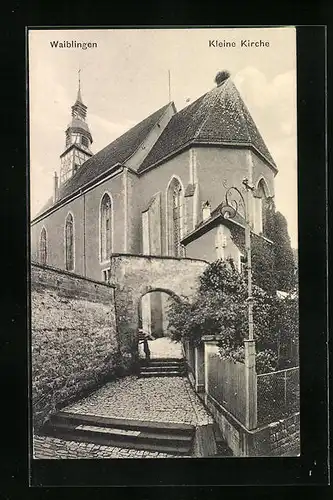AK Waiblingen, Eingang zur kleinen Kirche