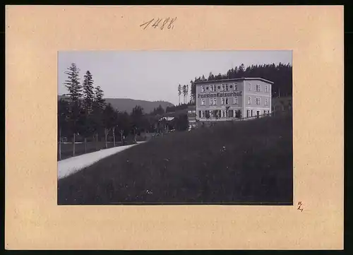 Fotografie Brück & Sohn Meissen, Ansicht Bärenfels i. Erzg., Blick auf die Pension Kaiserhof