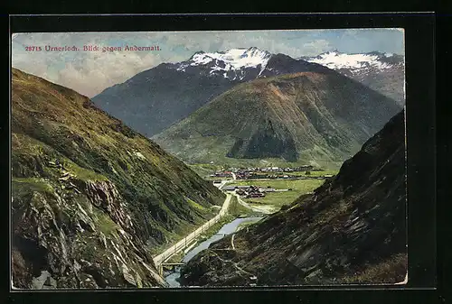 AK Andermatt, Totale vom Urnerloch aus gesehen